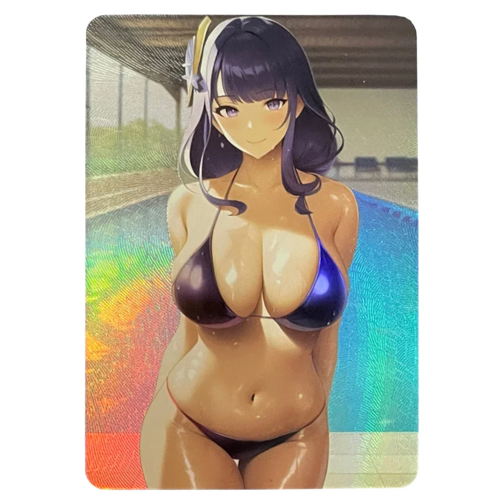 2Pcs/set Genshin Beelzebul Flash Card ACG Swimwear Underwear Series Game Anime Collection Cards Gift Toys