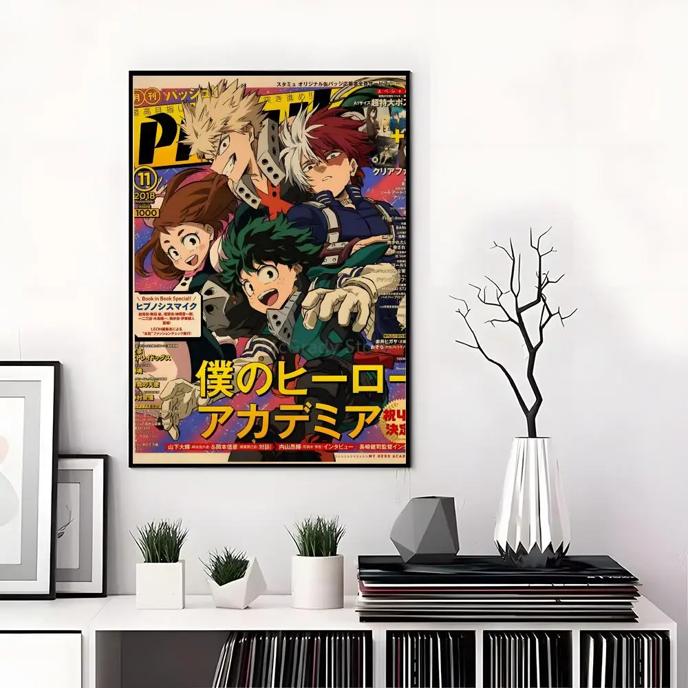 M-My Hero Academia Poster Hochauflösende Poster-Aufkleber, geeignet für Schlafzimmer, Wohnzimmer, Heimdekoration – Detail 5