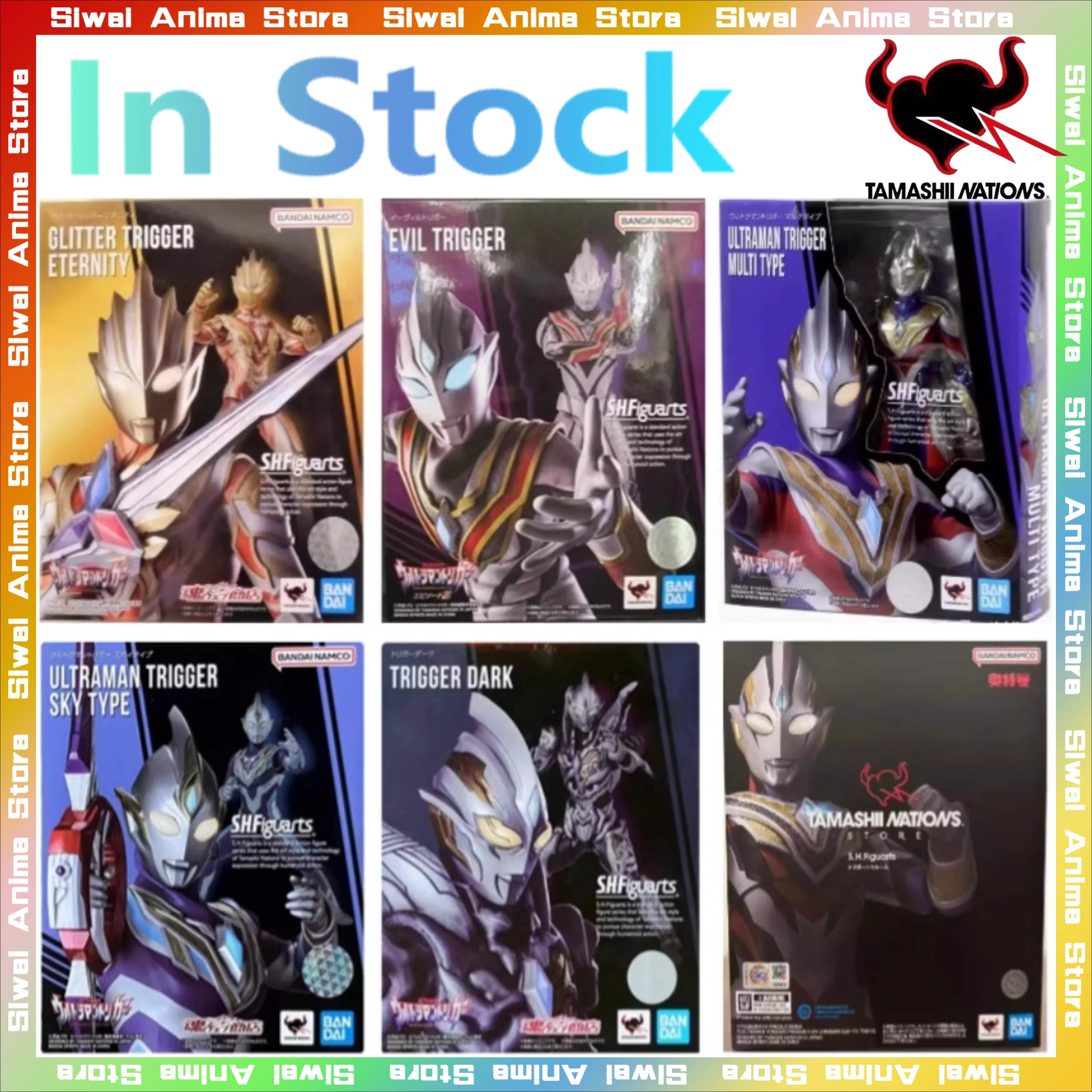

Original BANDAI New Generation Tiga Ultraman Trigger SHF Complete Version Anime Action Figures Collection Model Toy Kids Gifts