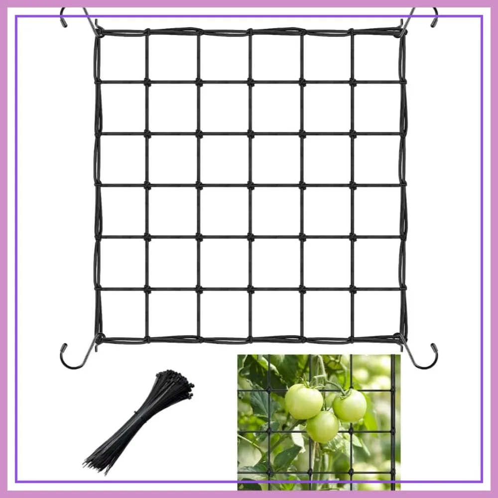 

3x3FT Grow Tent Netting with 4 Hooks, Heavy-Duty Elastic Support for Indoor Plants