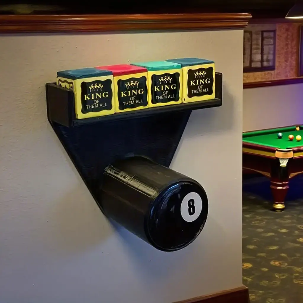

Billiard/Snooker Chalk & Triangle Wall Mount - Storage Rack | Gift for Billiards Enthusiasts