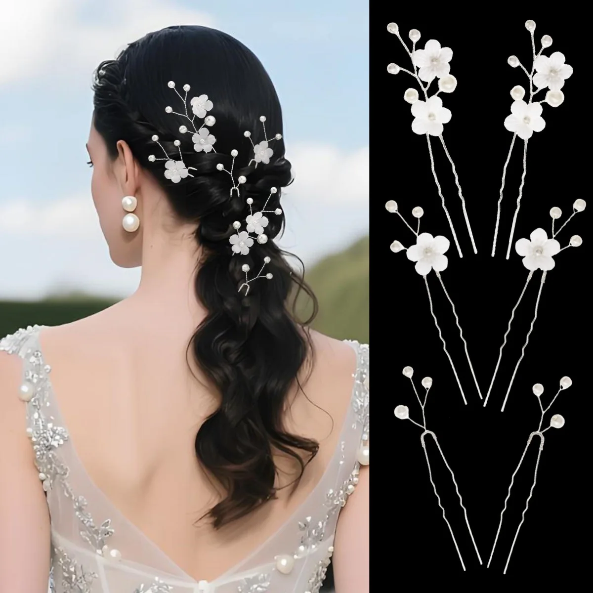 

Miallo, новая мода, простая тканевая заколка для волос с жемчугом, Европа и Америка, бусины ручной работы, U-образные заколки для волос, ювелирные изделия, аксессуары для волос