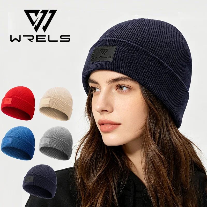 WRELS Mütze aus 100 % Merinowolle, warme Wintermütze, Unisex-Mütze, lässige Mütze, atmungsaktive Wollmütze, leichte Thermomütze
