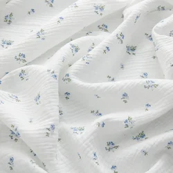 135x50cm/500cm Pure Cotton Printing Double-Layer Crepe Fabric, Making Soft Pajamas Clothes Blanket Fabric DIY Clothing Cloth