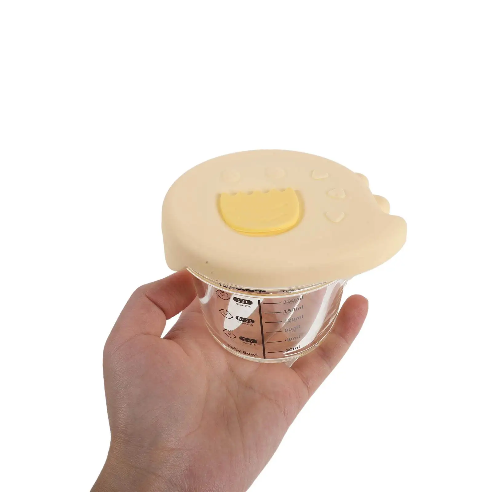 

2Pcs Baby Food Storage Bowls Glass Leakproof Infant Fridge Jars Microwave Freezer Safe Portable Baby Meal Prep Containers