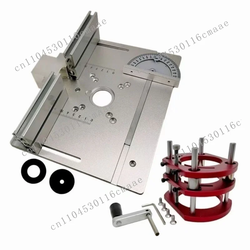 2026 Woodworking milling machine table insert plate, with inverted lifting base,aluminum chip trimming machine translation plate