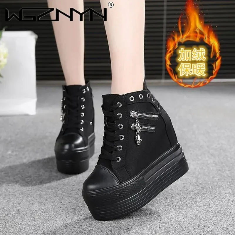 2025 NEW Designer Hidden Heels Platform Sneakers Women Breathable Air Wedge Sock Shoes Woman Casual Ladies Boots Zapatos Mujer