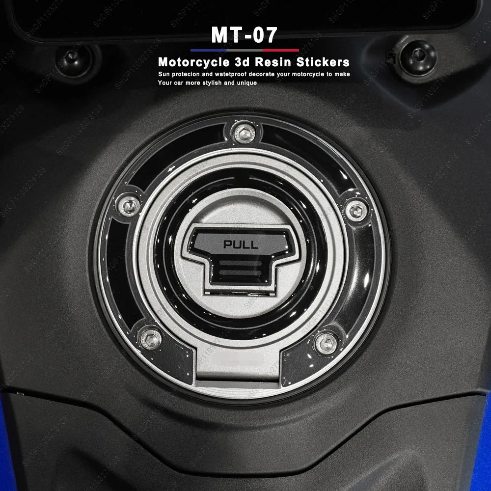 

Motorcycle Accessories Fuel Tank Pad Protector Covers 3D gel Resin Stickers for MT-07 MT 07 MT07 2024