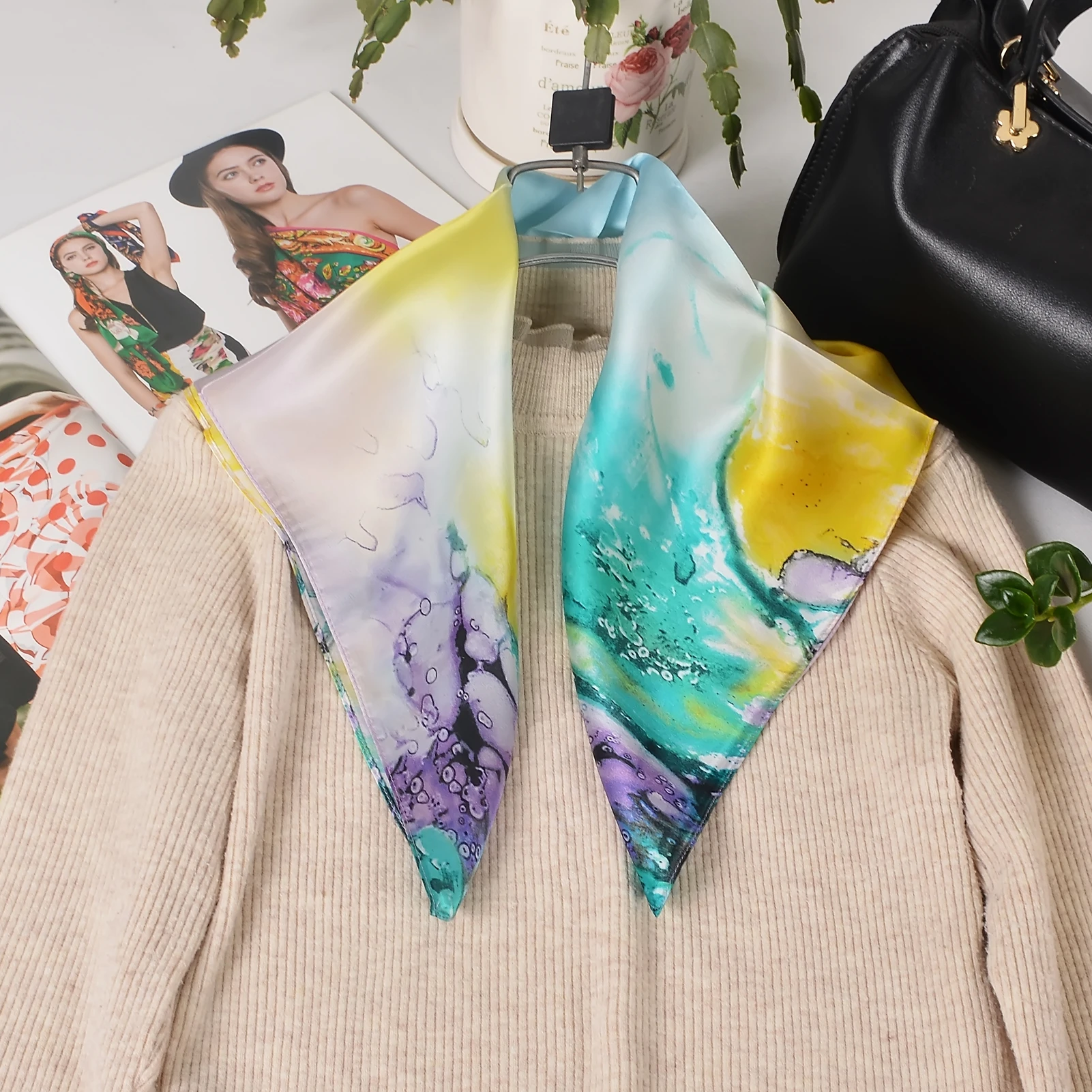 [bysifa]-lenco-feminino-100-seda-azul-verde-estampado-moda-primavera-outono-lencos-pequenos-de-seda-hijabs-lencos-elegantes-de-seda-para-cabelo