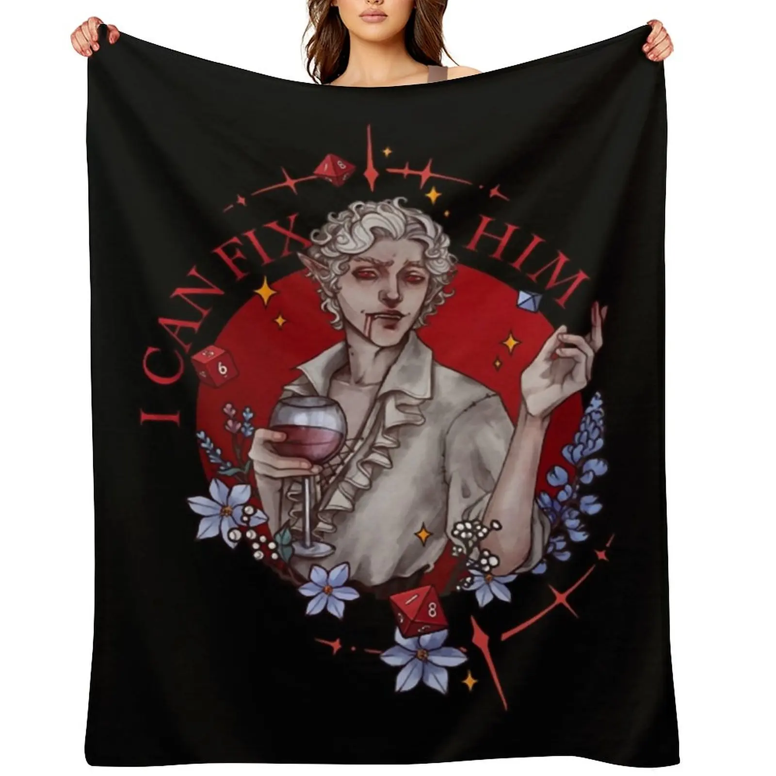 

Astarion - I can fix him Throw Blanket Luxury Picnic for babies Luxury Designer Blankets