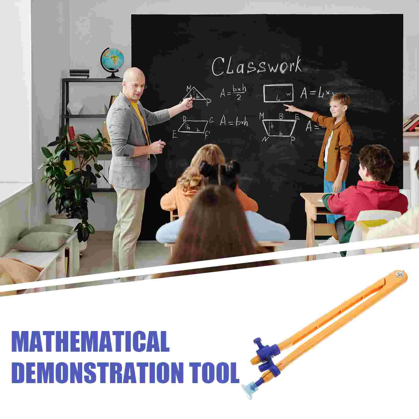 Compás de dibujo, herramientas de geometría matemática, pizarra de haz Manual de enseñanza para pizarras, círculos grandes