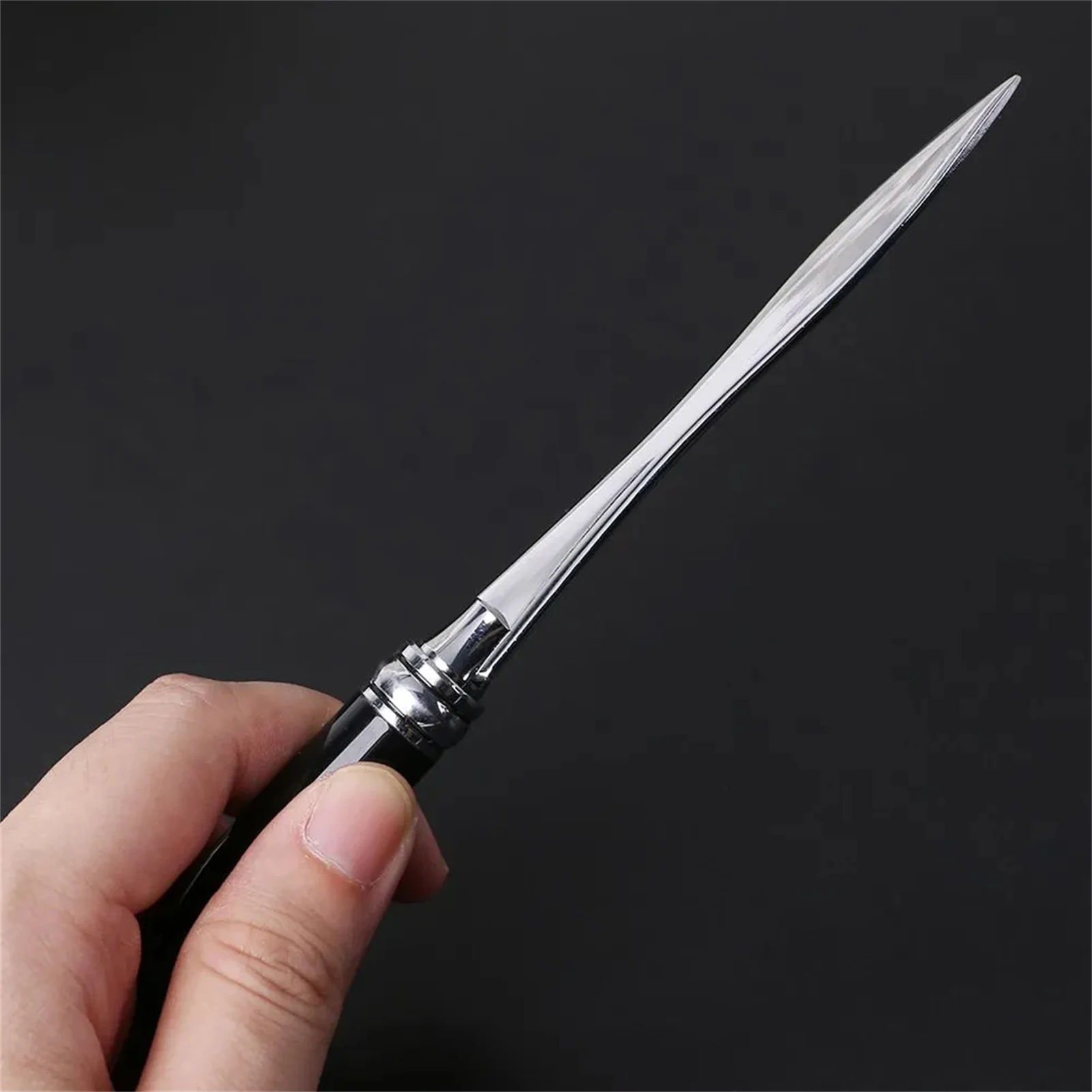 Metal Letter Opener Knife Black Smooth Durable Envelope Cutter for Office Home and Daily Mail Handling Tasks view 2