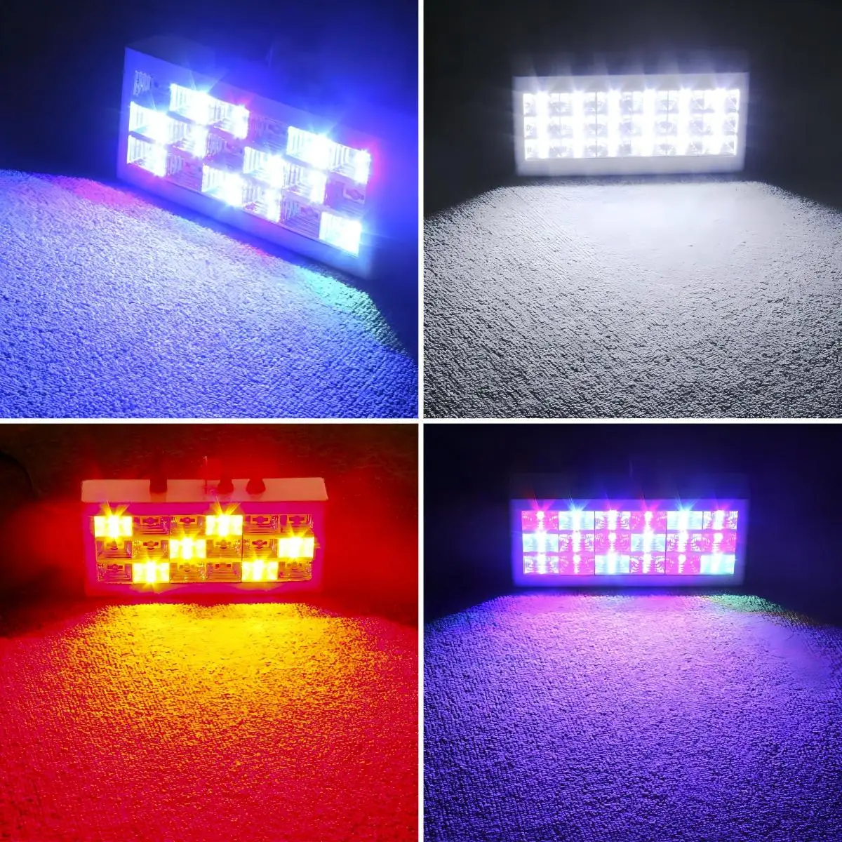 Fireions 18 LED Grille Strobe Light 20W RGB Stepless Speed Control Voice Control Self-Propelled House Party