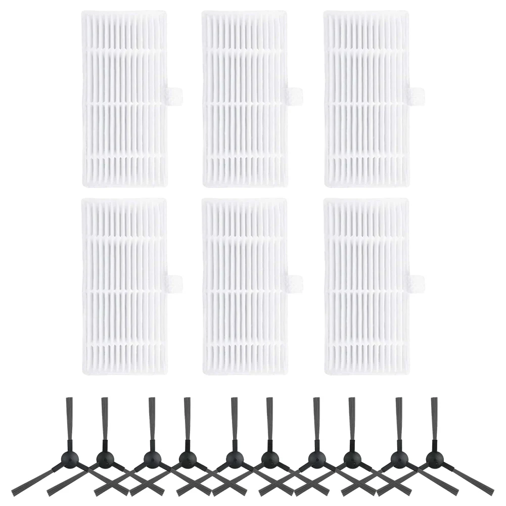 Side Brushes Substituição para Robot Vacuum, Side Brush Filter, Acessórios, 6Pcs Filtros, 10Pcs, Fit para Hideaway TL30U1, Uoni S 2