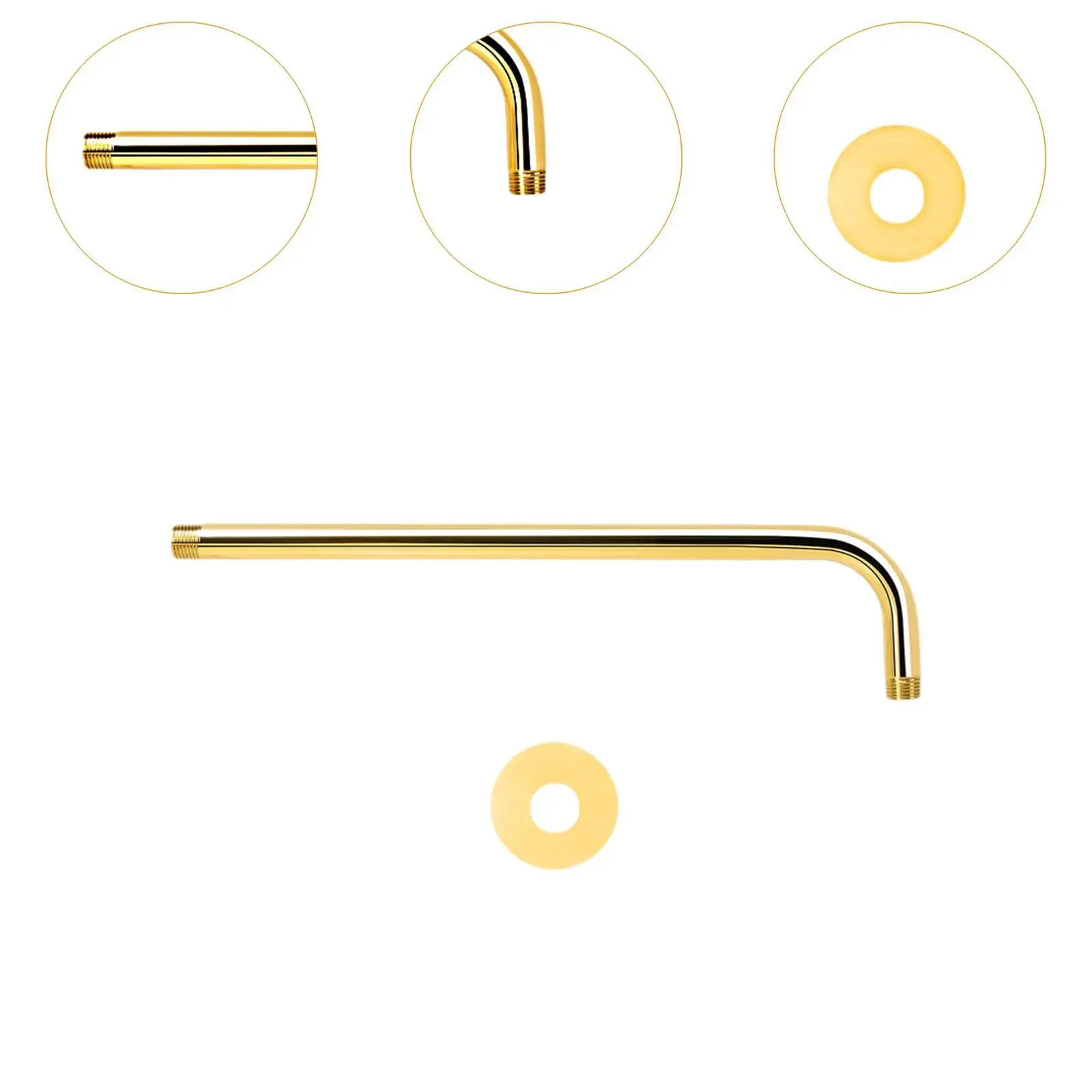 Shower Arm Shower Arm Extension Stainless Steel Easy to Install Water Outlet Shower Nozzle Accessories for Home Bathroom Hotel