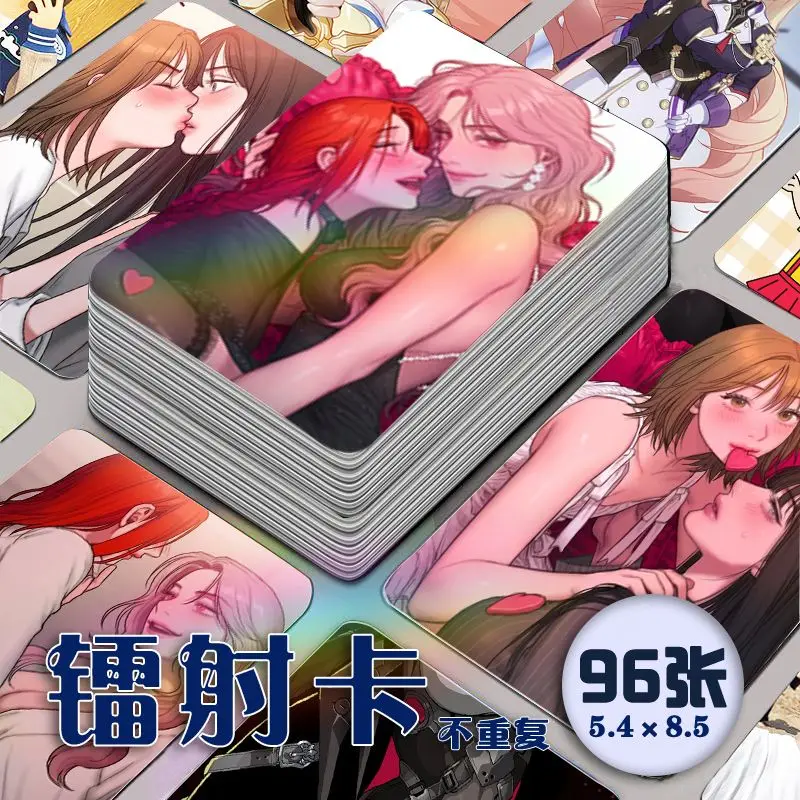96 piezas/set Bad Thinking Diary Gl Manhwas Photocards Manwha Laser Lomo Photo Cards