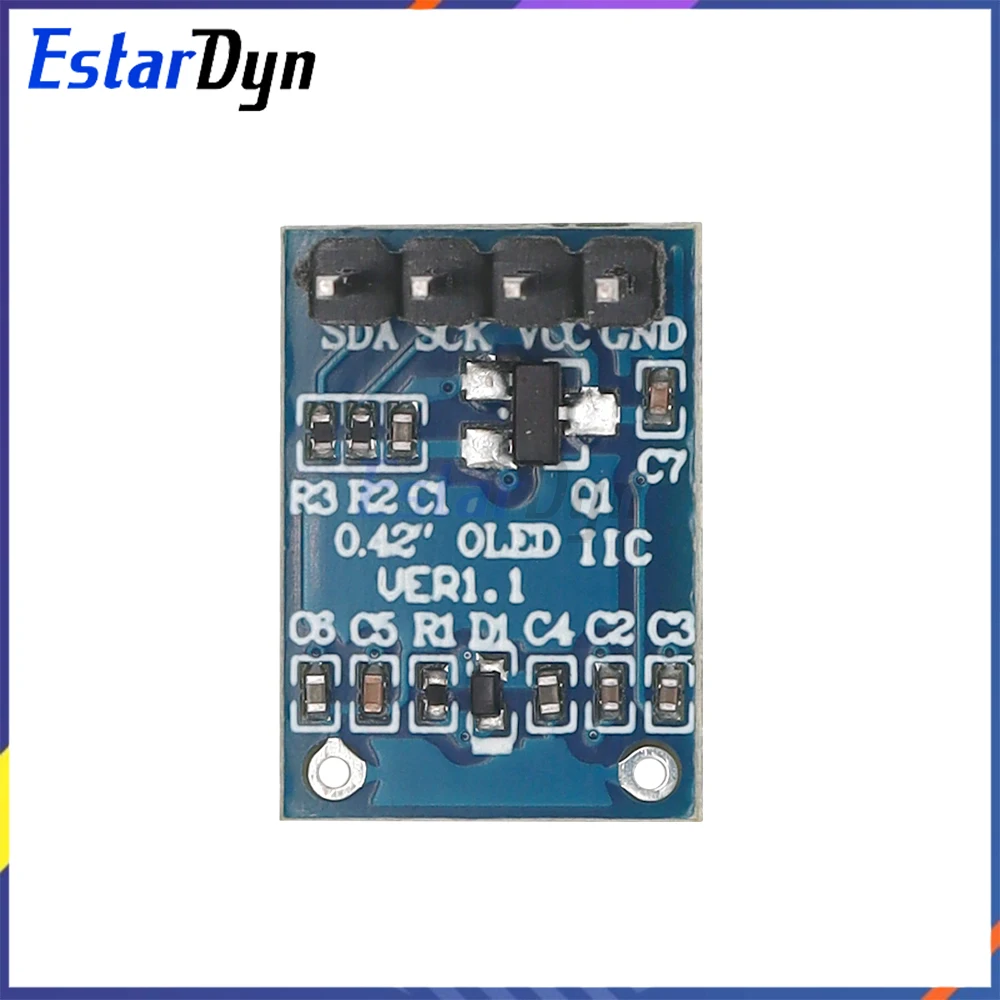 Modul Tampilan OLED Putih 0.42 Inci Driver SSD1306, Antarmuka I2C/SPI 72X40 Piksel UNTUK Arduino Raspberry Pi