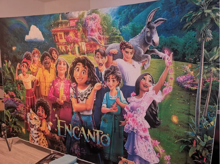 Disney Encanto Mirabel Photography Backdrops Girls Happy Birthday Party Decorations Vinyl Children Photo Studio Props Background