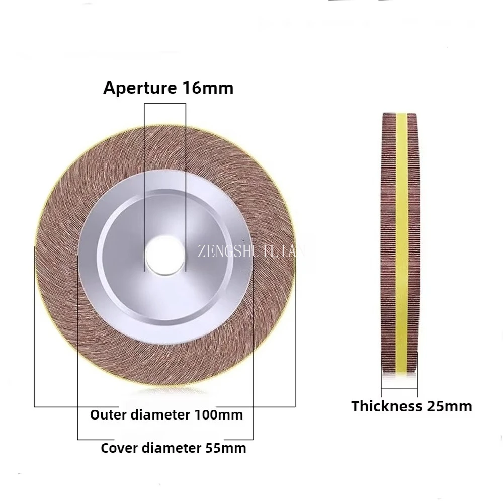 Lançamento de mil impulsores de 4 polegadas, roda de pano abrasivo, disco de moagem de roda de lixa de mandril de roda de mil páginas