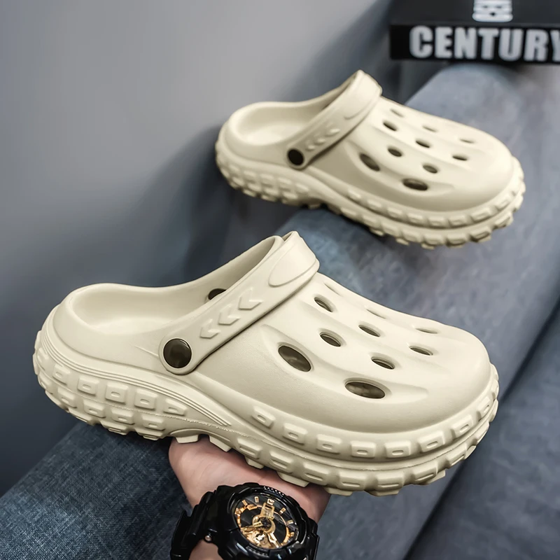 

Men's Non-Slip and Anti-Odor Summer New Baotou Thick-Soled Dual-Purpose Beach Shoes Sandals