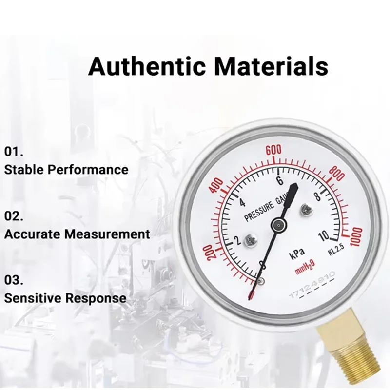 -40~0kpa 0-2.5kpa Adjustable mmH2O Kpa pressure gauge 0-10kpa 0-15kpa 0-20kpa 0-60kpa Calibratable micro pressure meter
