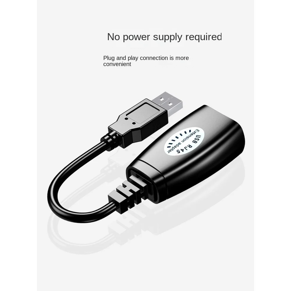 Extensor USB de 50 M, amplificador de señal extendido USB 2,0 a extensor de red RJ45
