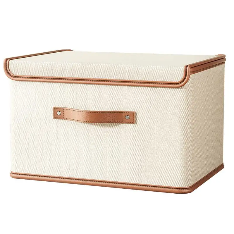 Oxford Cloth Clothes Storage Box Home Wardrobe Organizer Fabric Foldable Basket Bag Adult Storage Container  Style