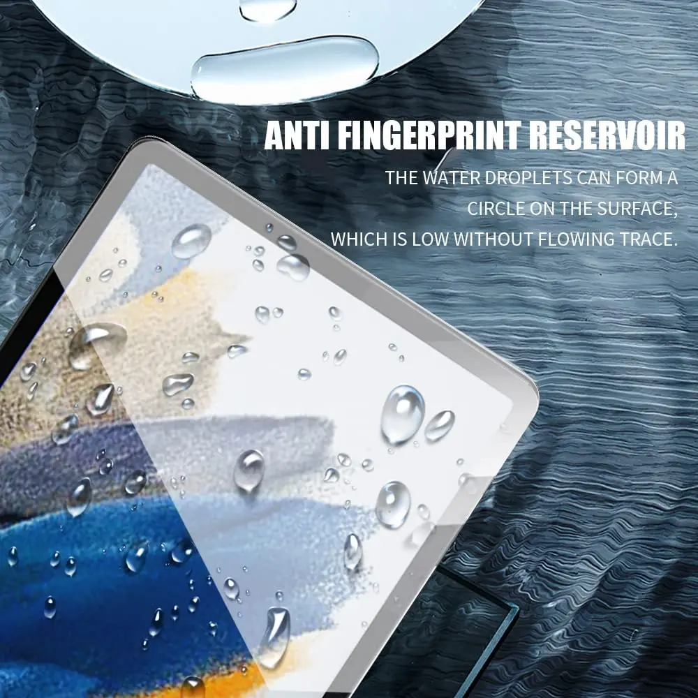 قرص الزجاج المقسى شاشة بروكتور لسامسونج غالاكسي تبويب A8 10.5 2021 X200 X205 الغبار 9H HD فقاعة فيلم واقية
