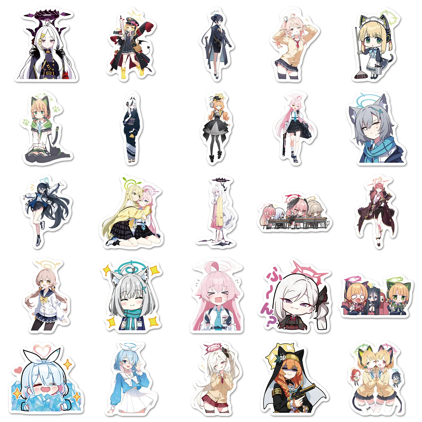 10/50 Uds. Pegatinas de juegos de rol archivo azul pegatina de dibujos animados de animación DIY decoración portátil guitarra coche bicicleta calcomanías de juguete