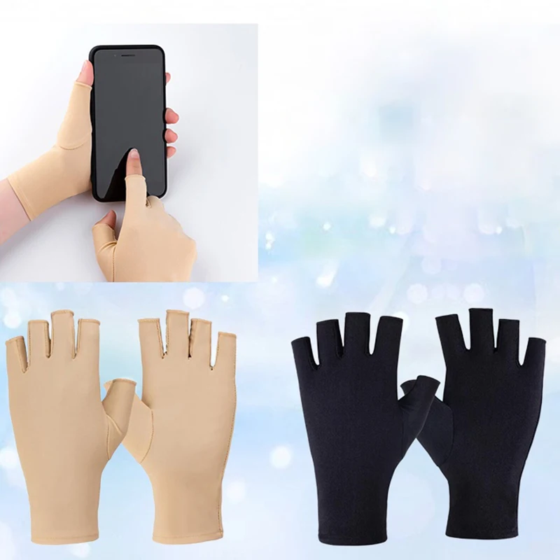 Ice Thin Gloves For Sun Protection Summer Dew Two Finger Gloves For Sports