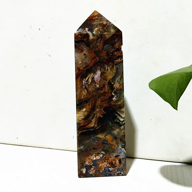 Natural Crystals Ocean Jasper Stones Wand Tower Meditation Energy Spiritual Healing Feng Shui Crystals Room Decortion