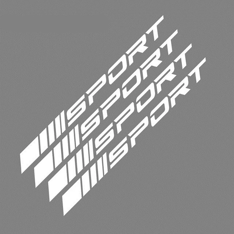 4pcs Waterproof Car Reflective Stickers Wheels Rims Sport Racing DIY Decorative Stripes Decal Emblem Auto SUV Truck Accessories