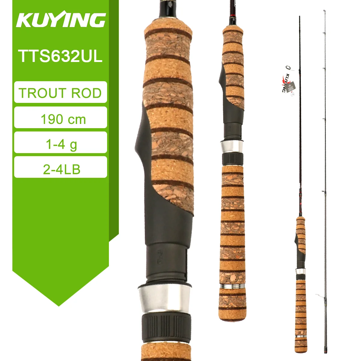 KUYING TETON Stream Trout 1-3lb 2-4lb 3-8lb Angelrute Spinnrute Baitcasting FUJI Carbon UL L SUL Ultraleicht 7
