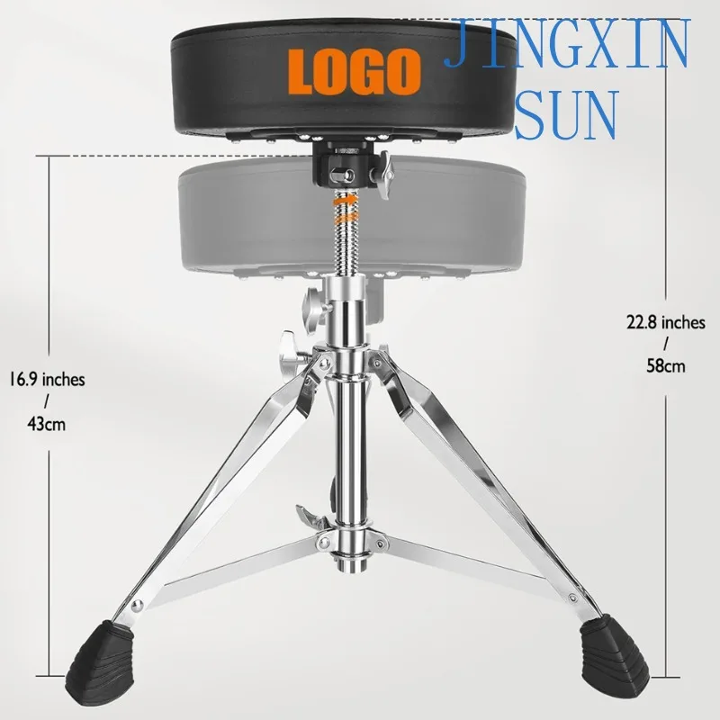 Factory Wholesale Drum Throne AG-2 Comfortable Seat Adjustable Guitar Bench Metal Drum Chair Music Instrument Drum Stool