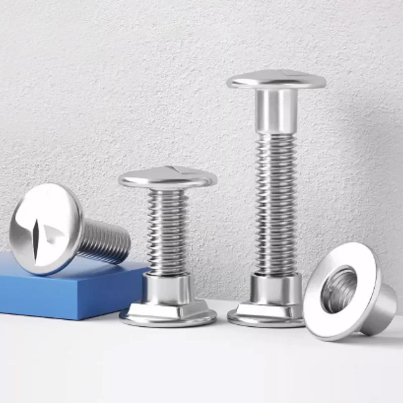 M6 Clutch Head One Way Tamper Proof Security Screws/Security Nuts 201 Stainless Steel Anti-theft Screw/Nut for Guardrails
