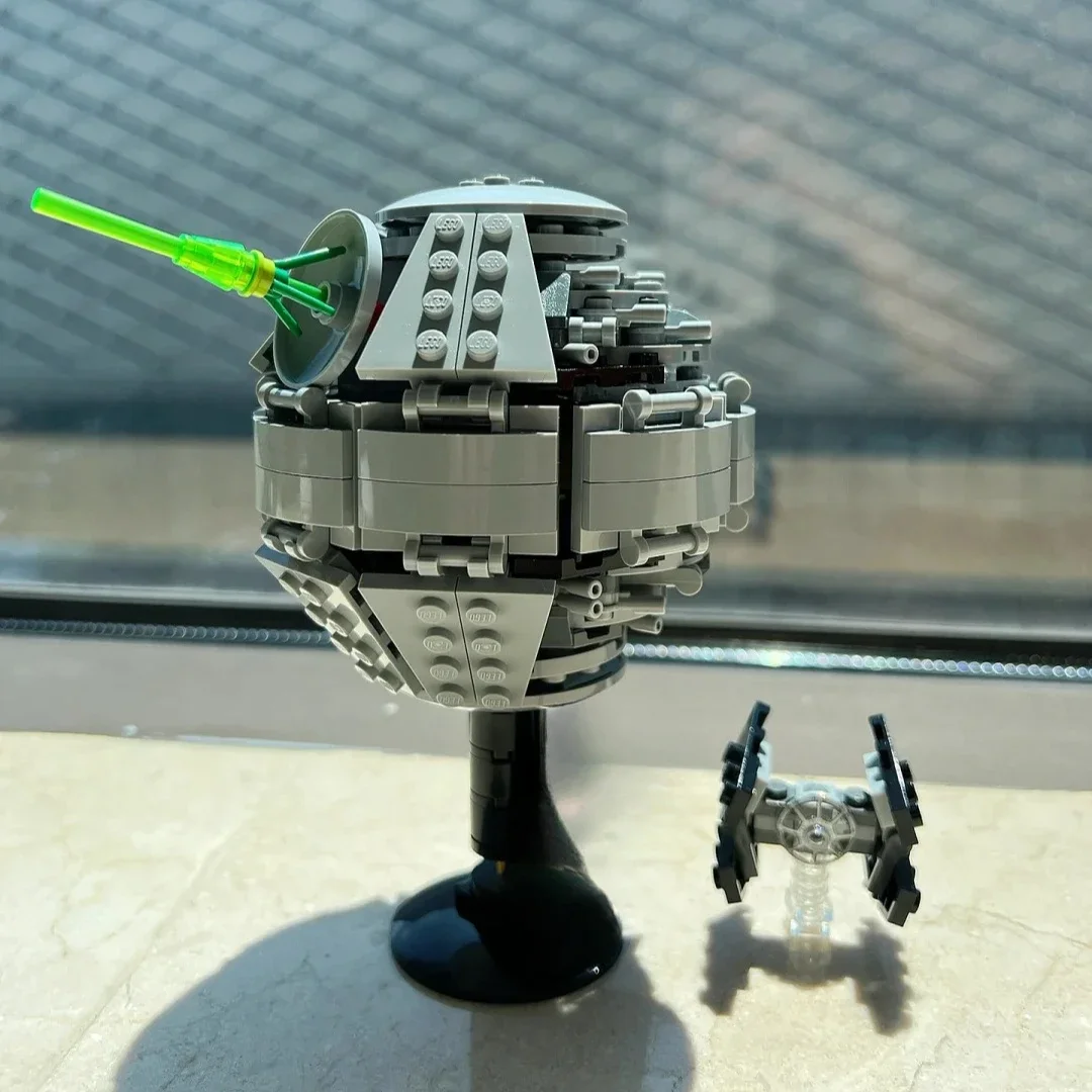 Moc space wars mini death star-2 conjuntos de blocos de construção 40591 compatível com partículas legoed adequado para presentes de natal