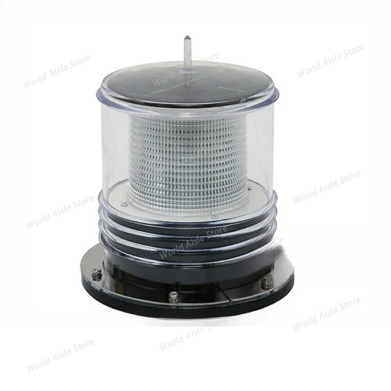Marine Fishing Boat Solar Beacon Light Net Beacon LED Signal  Positioning  Flash Red Tricolor  Light