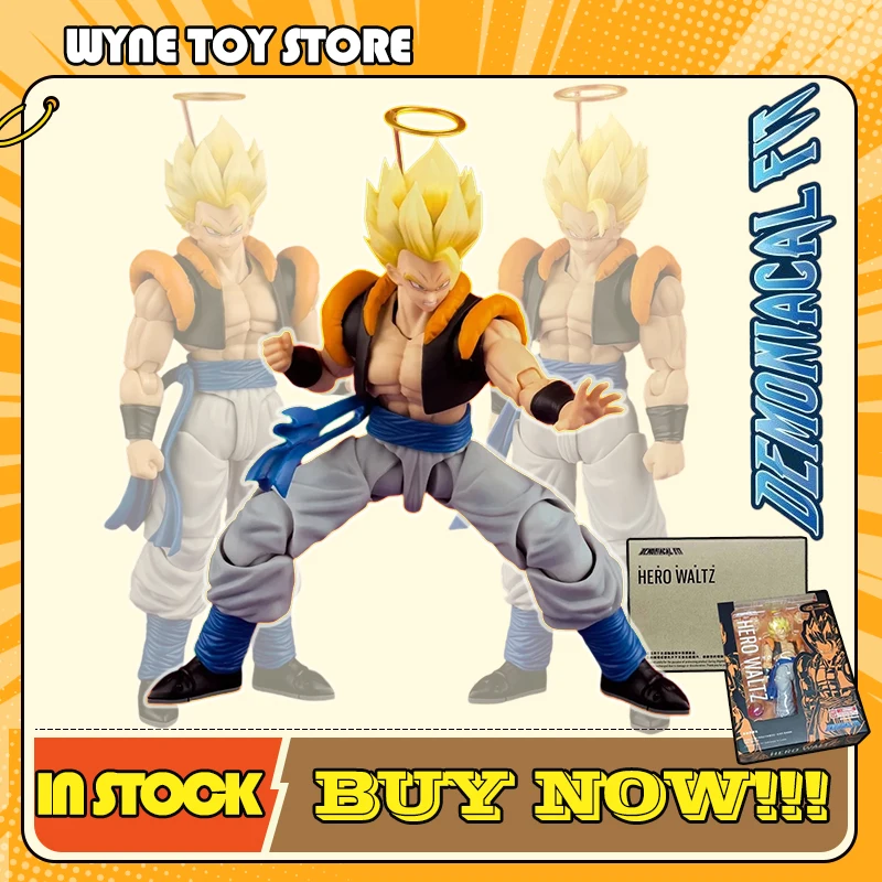 

New Stock Demoniacal Fit Gogeta Dragon Ball Z Action Figure Super Saiyan 3.0 Hero Waltz SHF Figurine Model Collection Toys Gifts