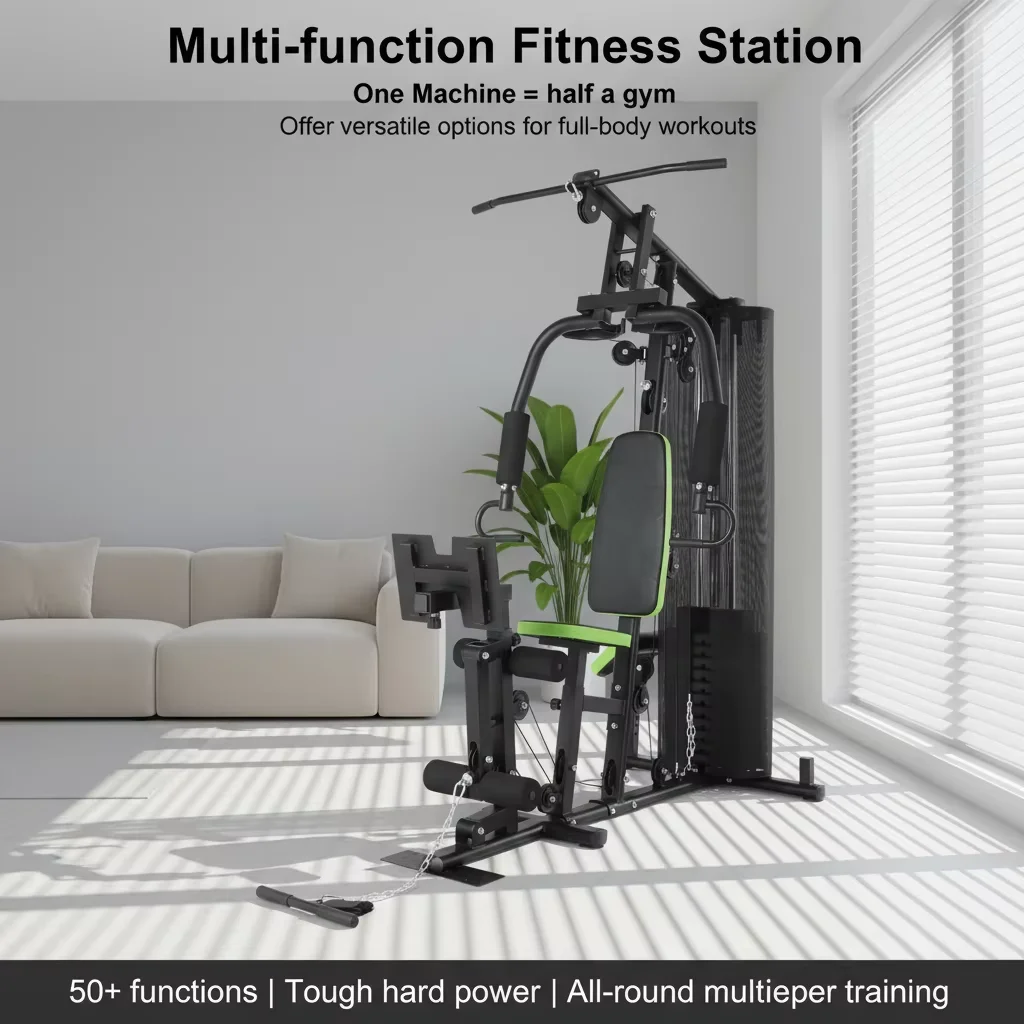 

2026 Compact Home Gym Multi Gym with Comprehensive Fitness Multi-functional Single Station Multi Gym 65kg Weight Stack