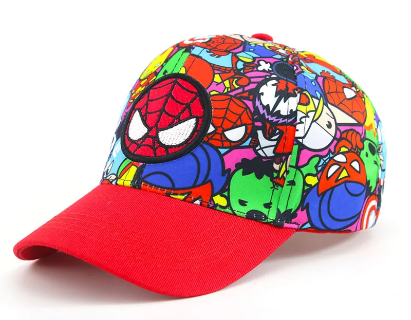 Disney-gorra de béisbol con estampado de Spiderman para niños, gorro de superhéroe de dibujos animados, Hulk, Primavera, novedad