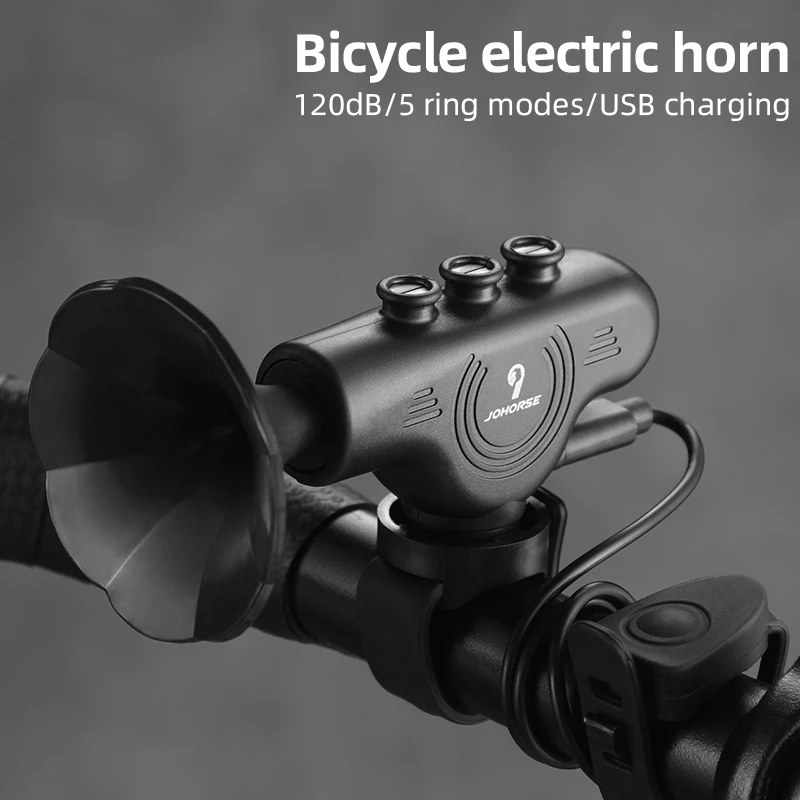 

Bike Horn Electric Loud 120dB Adults Bicycle Bell Warning Bike Horns Alarm for Handlebars 300mAh Battery Operated Accessories