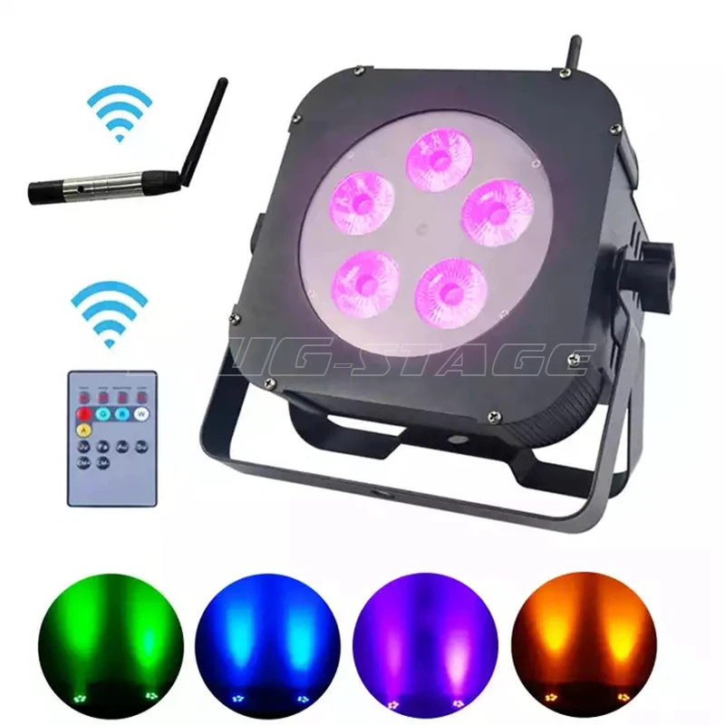 

2pcs/lot Wireless Battery Par 18W RGBWA+UV 6in1 Led Battery Par Light