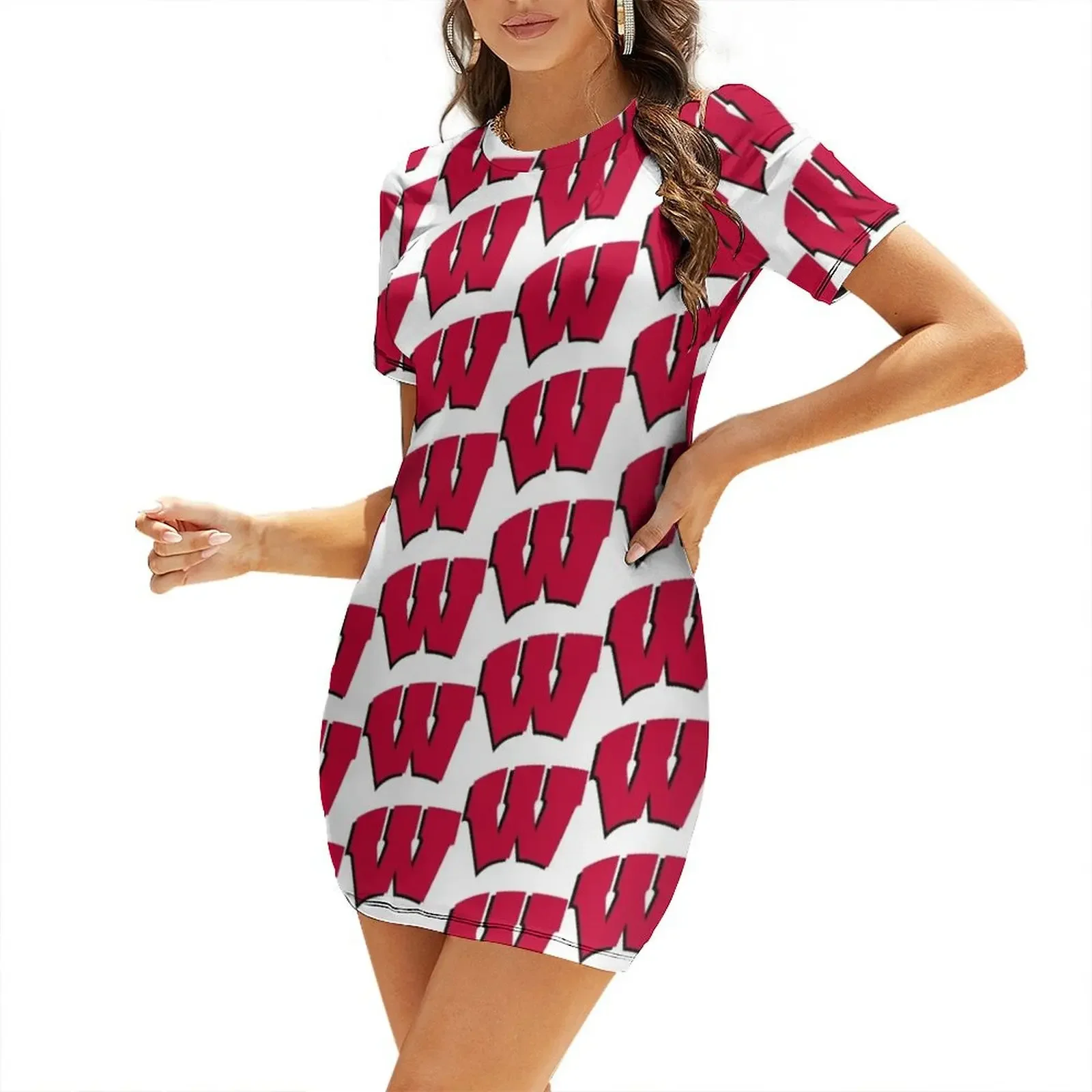 

University of Wisconsin Short-Sleeved Dress cocktail dresses Dress for pregnant women prom dresses 2025 Dress