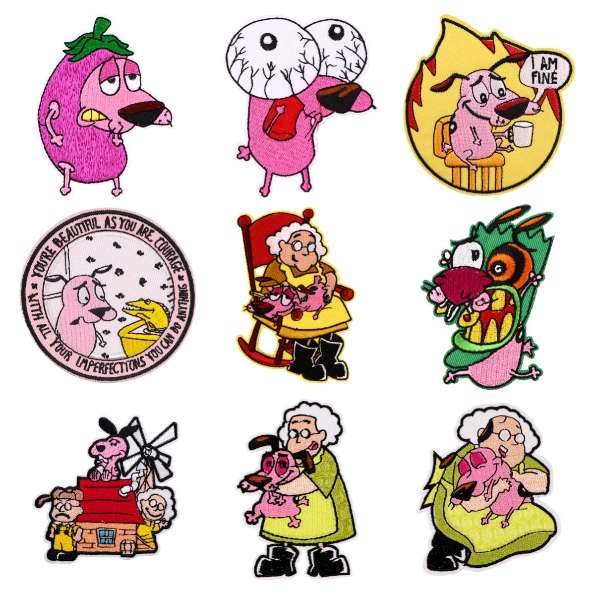 Cartoon Dogs Embroidered Patches Cute Stuff Iron On Patches For Clothing Thermal Glue Patches For DIY Jackets Sewing Stickers