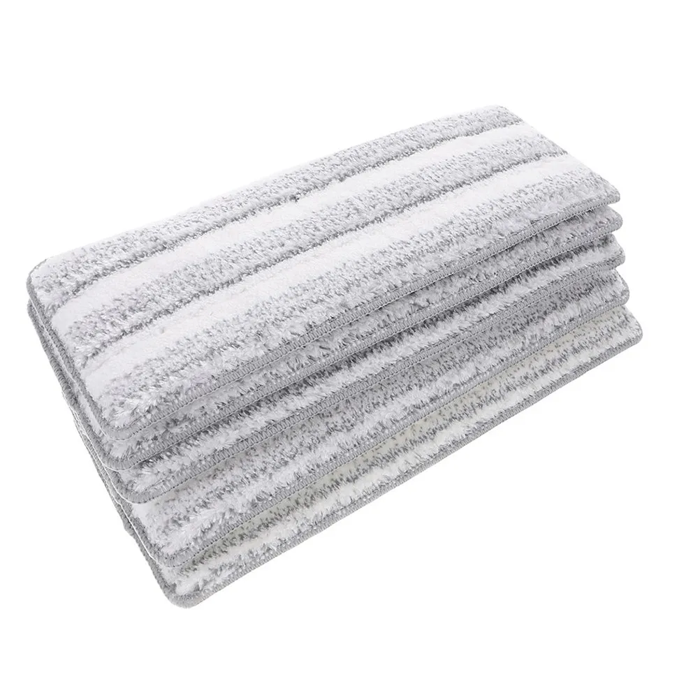 

5 шт. сменных насадок для плоской швабры из микрофибры, моющиеся, с жесткой щетиной, для легкого удаления грязи, с высокой впитываемостью воды