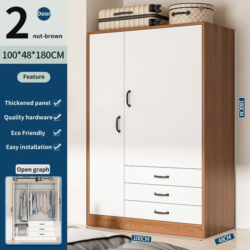 ポータブル木製ワードローブ,簡単な設置,安い寝室の家具