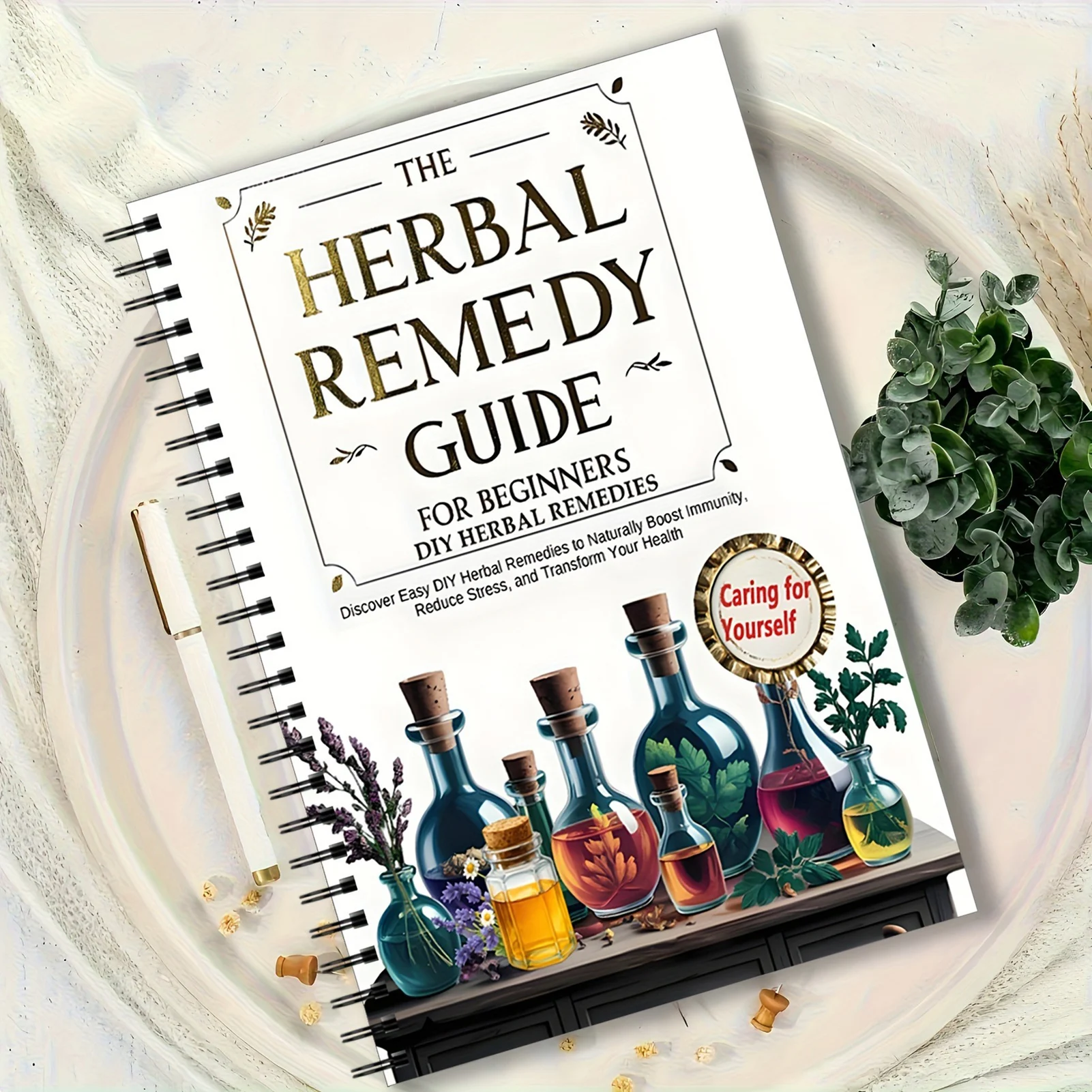 

Книга по руководству по средствам по травах для начинающих. Натуральная медицинская терапия с иллюстрированными учебниками и решениями для ежедневного ухода.