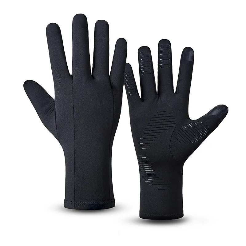 Gants de Ski doublure noire intérieure fine pour écran tactile, gants de fête ultralégers, sport, doigts complets, accessoires de Snowboard