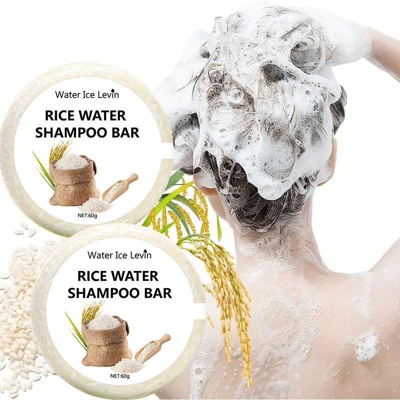 Rice Shampoo Bar Hair Growth Soap Moisturizing Oil Control Non Irritating Increase Gloss Nourishing Hair Strengthening Shampoo