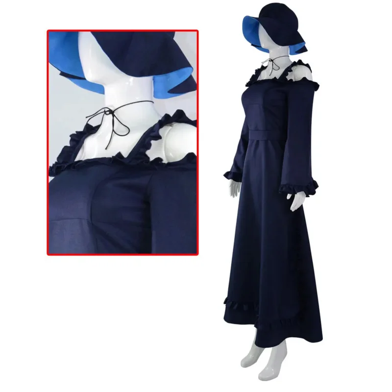 أنيمي أليس ليندروت تنكري اللباس ، شينيغامي ، بوكشان إلى كورو ، أقراط خادمة ، قلادة ، دوق الموت ، قبعة زي